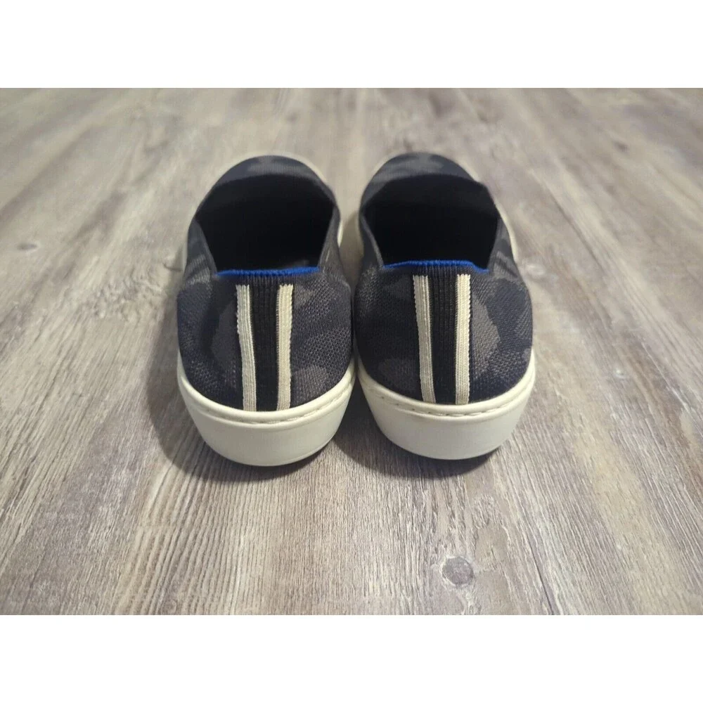 Rothy's The Original Slip On Sneakers Gray Black Knit Camo Women's Size 8